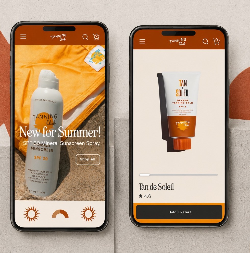 Tanning Club mockup